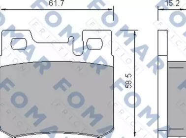FOMAR FRICTION fo639281 -  Комплект тормозных колодок, дисковый тормоз
